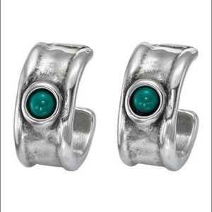 UNOde50 | FORTIFIED Murano Glass Hoop Earrings NWT